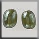 12257 Glass Treasures-Olive Bead 8/6mm Olivine Luster (Qty. 2) THUMBNAIL